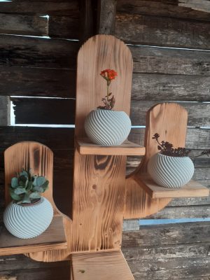 Beton Saksıda Üçlü Set