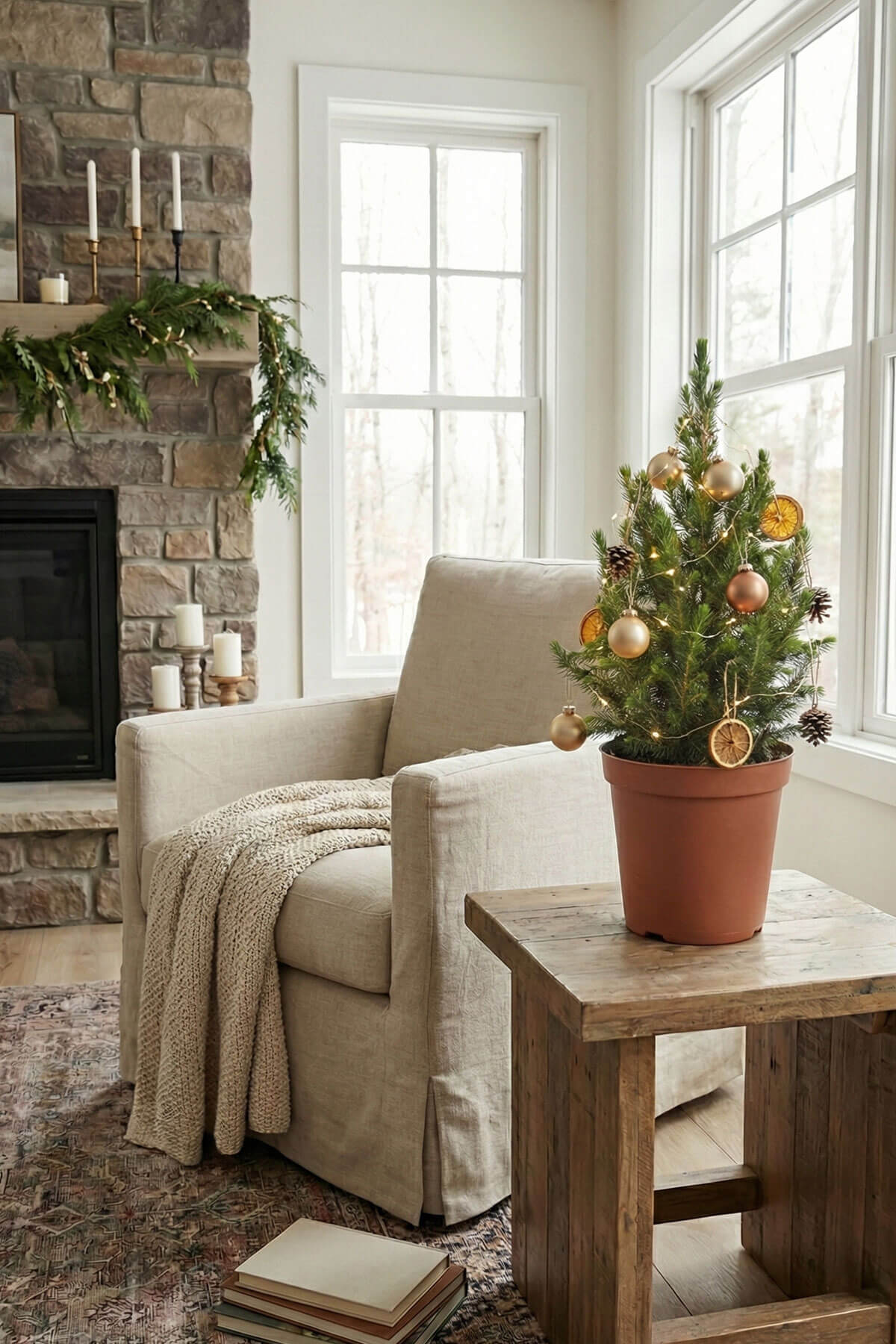 Işıklı ve Süslemeli Picea Glauca Conica - CanlıYılbaşı Ağacı (40-50 cm) - Görsel 2