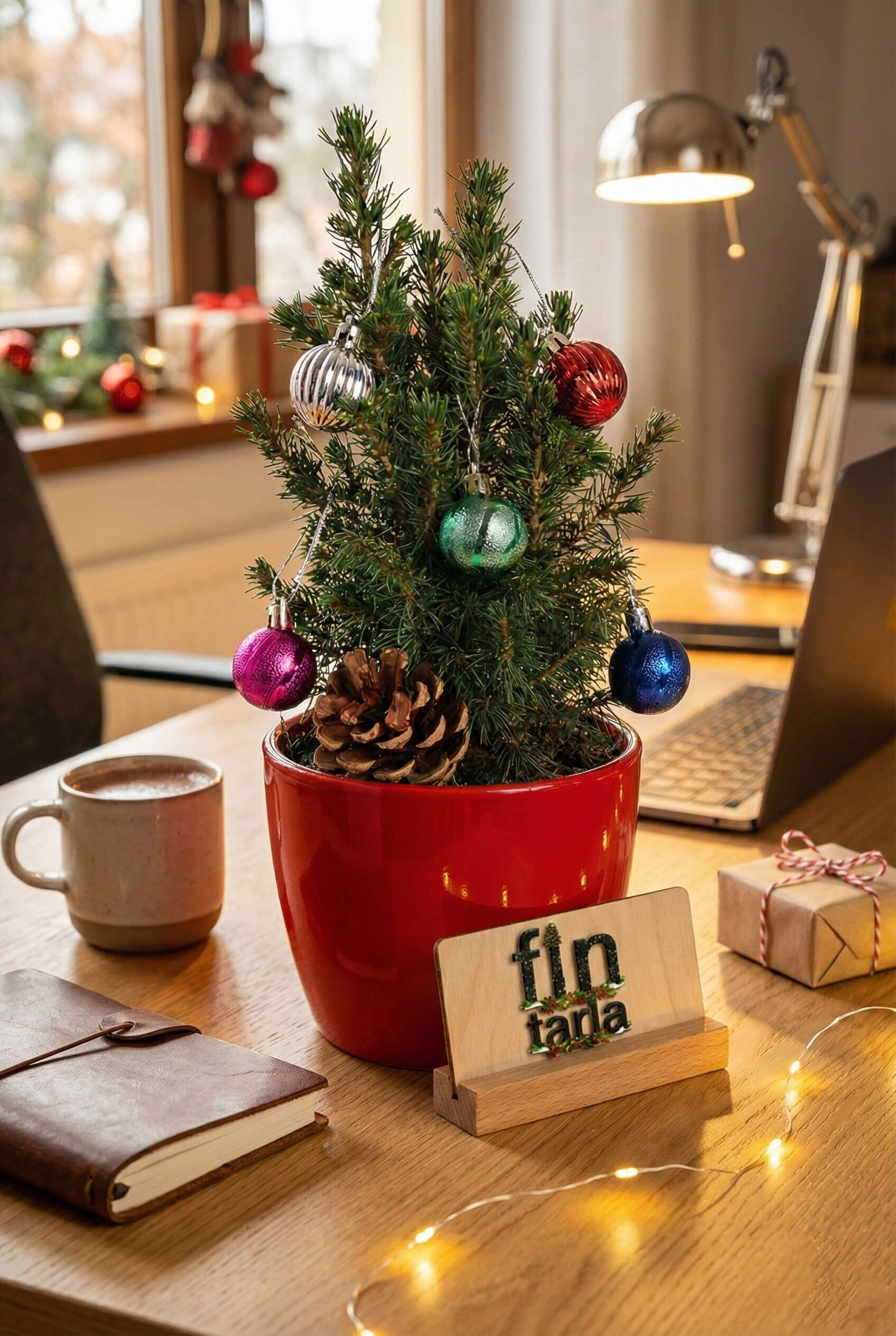 Picea Glauca Conica (Beyaz Ladin) – Süslemeli Mini Yılbaşı Çamı 30-35 cm - Görsel 2